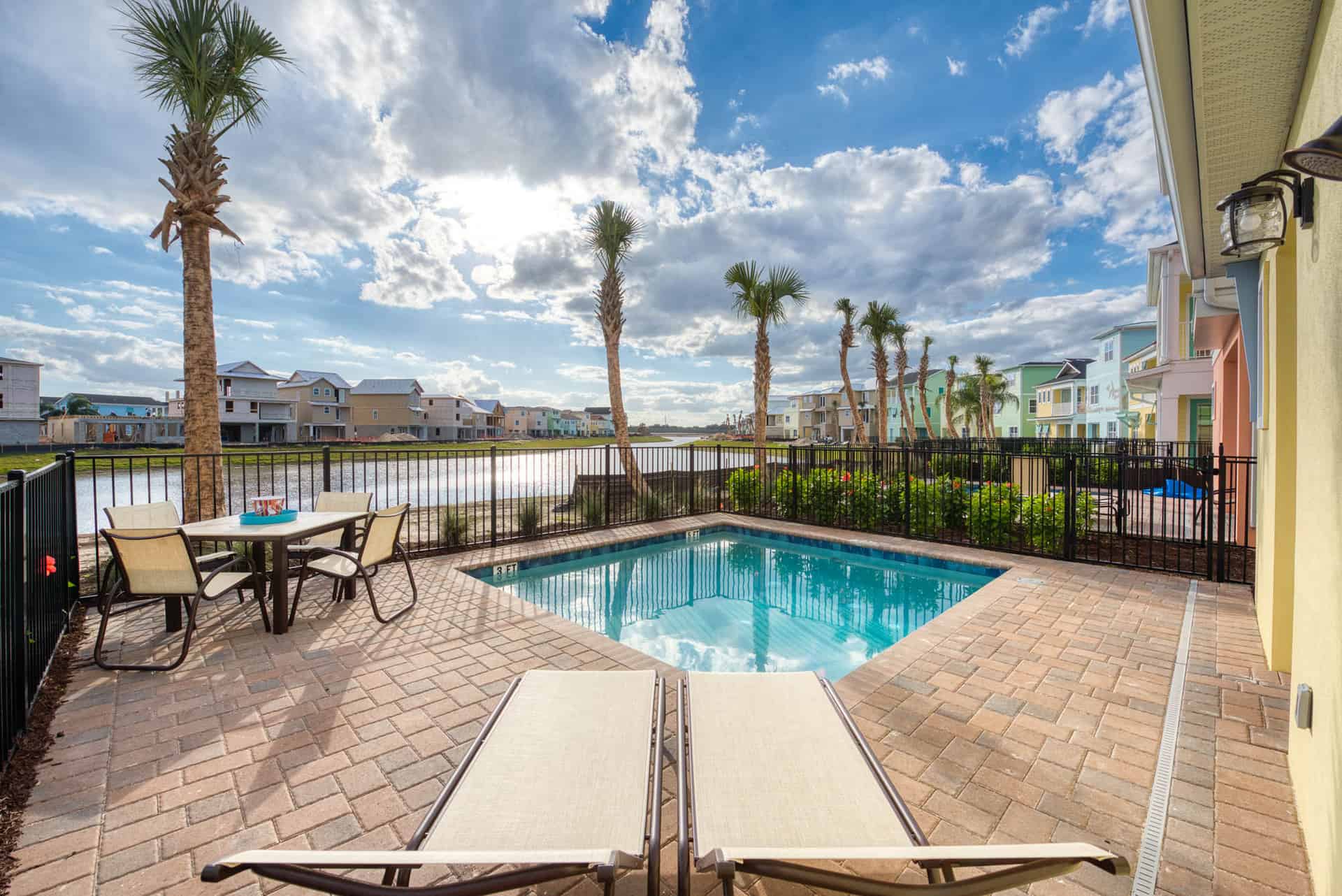 Private cottage with lake view pool at Margaritaville Resort Orlando.